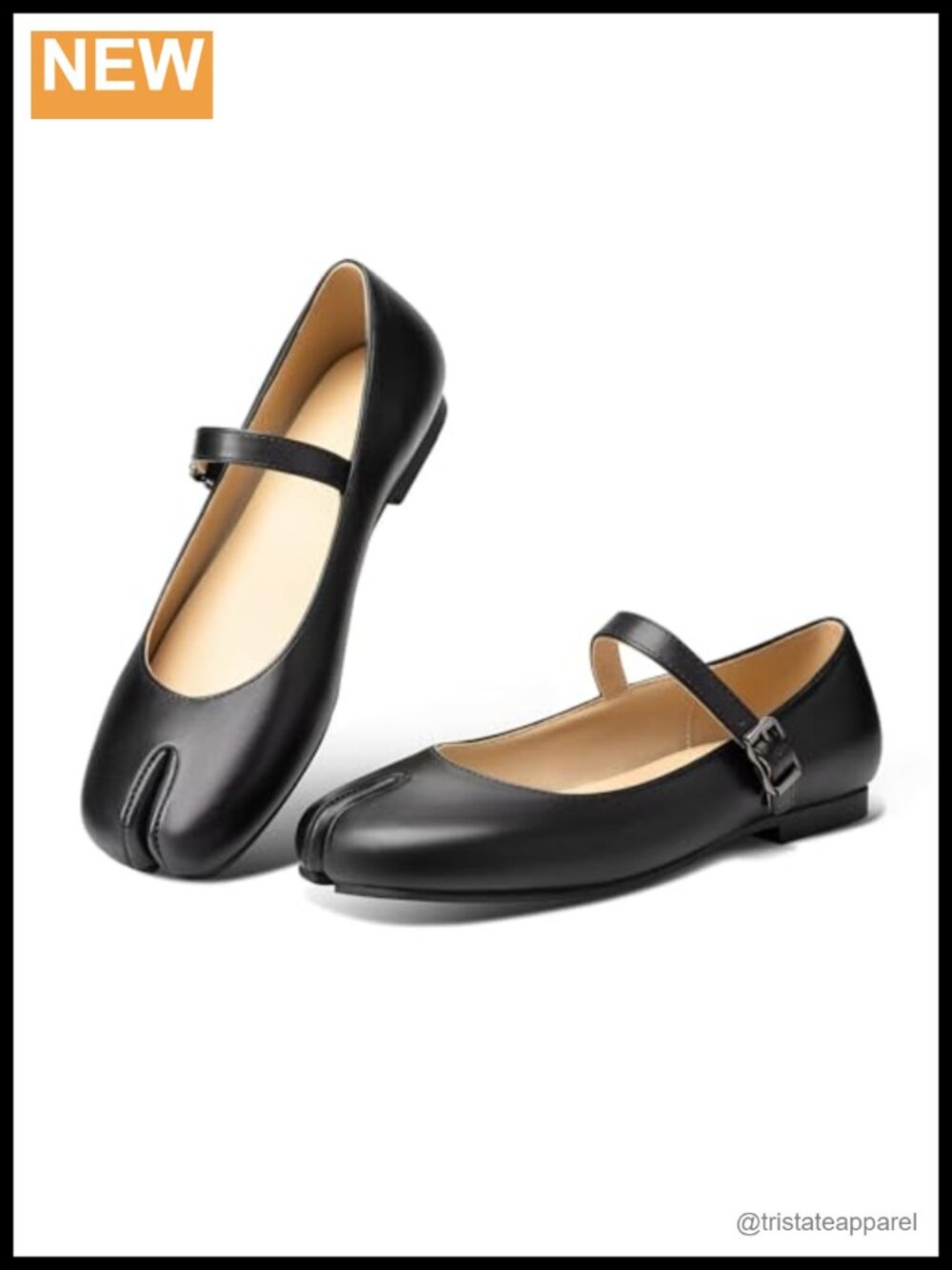 Women's Mary Jane Flats Square Toe Low Heel Buckle Strap Work Shoes